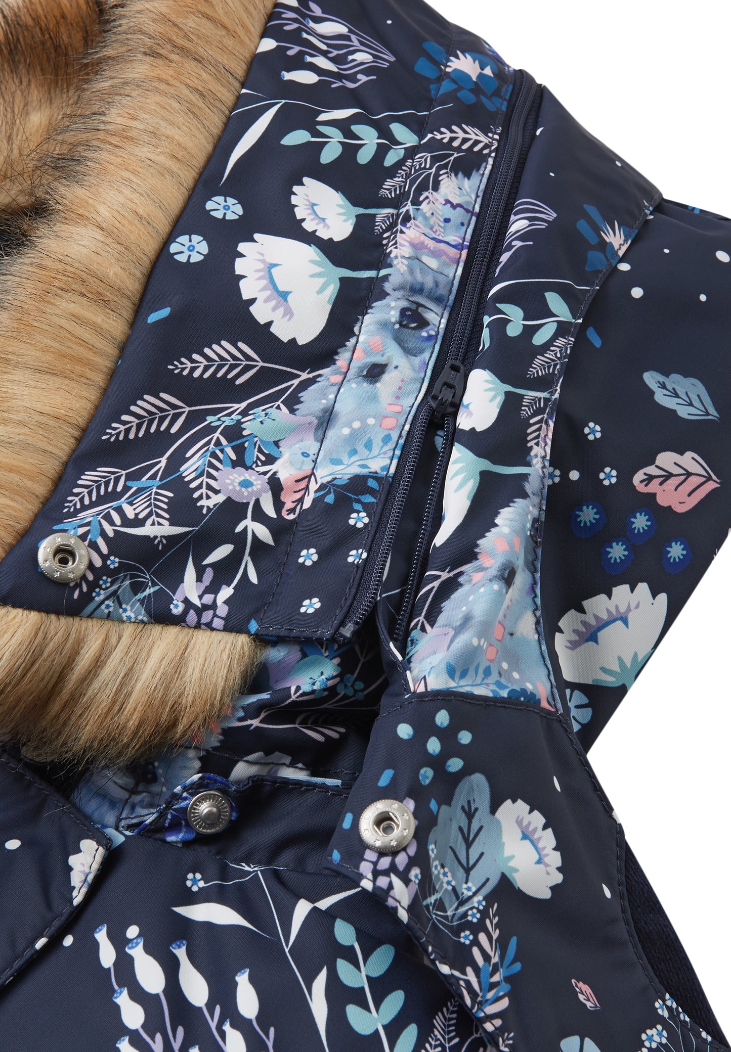 REIMA TEC Winterjacke/Parka Muhvi <br>Gr. 104, 110, 116, 122, 128, 140 <br>Kunstpelz abnehmbar, langer Schnitt<br> WS 12'000 mm