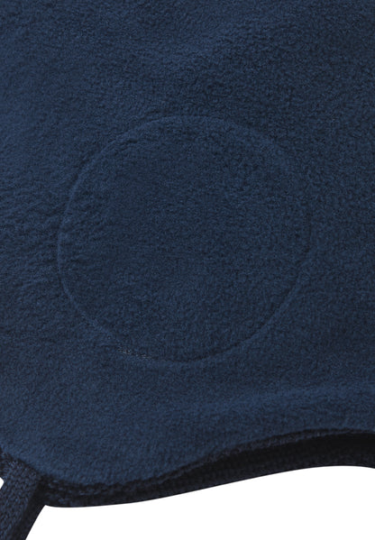 Reima Mütze mit Bändel <br>Piponen <br>Gr. 46 bis 52 <br>innen hautfreundliches Fleece<br> aussen warme, wasserabweisende Merino-Wolle<br>Windstopper-Membrane im Ohrbereich