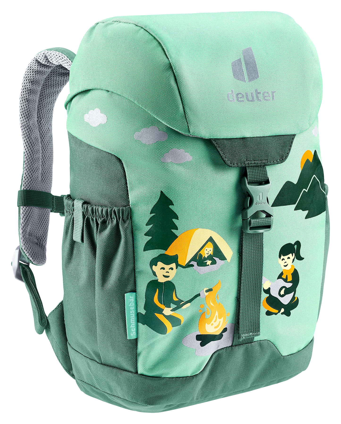 DEUTER Kinder-Rucksack <br> Schmusebär 8L<br> bequem & leicht<br> mit Brustgurt und herausnehmbarem Sitzkissen<br> ab ca. 3.5 Jahren 24-30cm Rückenlänge