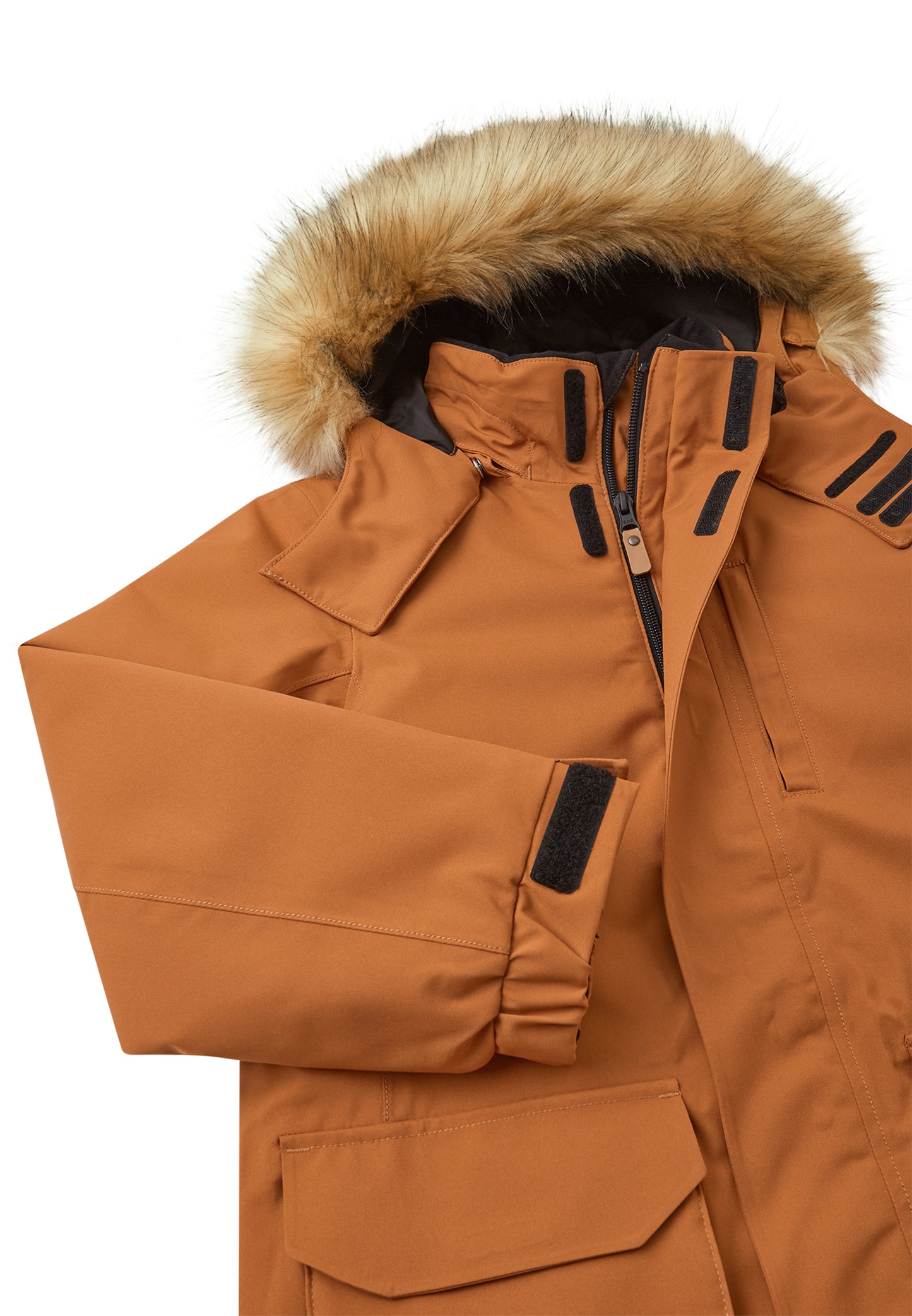 REIMA TEC warme Winterjacke/Parka Ajaton <br> Gr. 110, 122, 128, 140, 146, 152, 158, 164<br> auch ohne Kunst-Pelz tragbar<br> 100% wasserdicht<br> warm wattiert mit Fellex (hochwertige künstliche Daune) <br> WS 10'000 mm