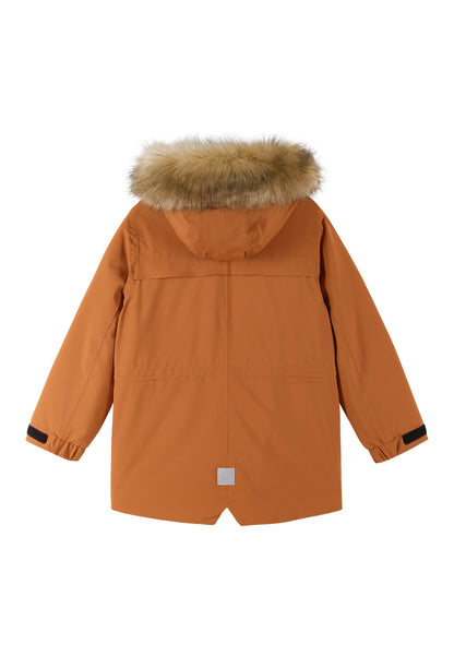 REIMA TEC warme Winterjacke/Parka Ajaton <br> Gr. 110 - 164<br> auch ohne Kunst-Pelz tragbar<br> 100% wasserdicht<br> warm wattiert mit Fellex (hochwertige künstliche Daune) <br> WS 10'000 mm