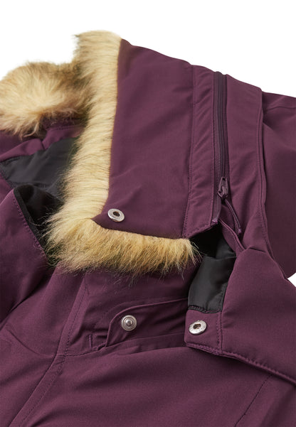 REIMA TEC warme Winterjacke/Parka Ajaton <br> Gr. 122<br> auch ohne Kunst-Pelz tragbar<br> 100% wasserdicht<br> warm wattiert mit Fellex (hochwertige künstliche Daune) <br> WS 10'000 mm