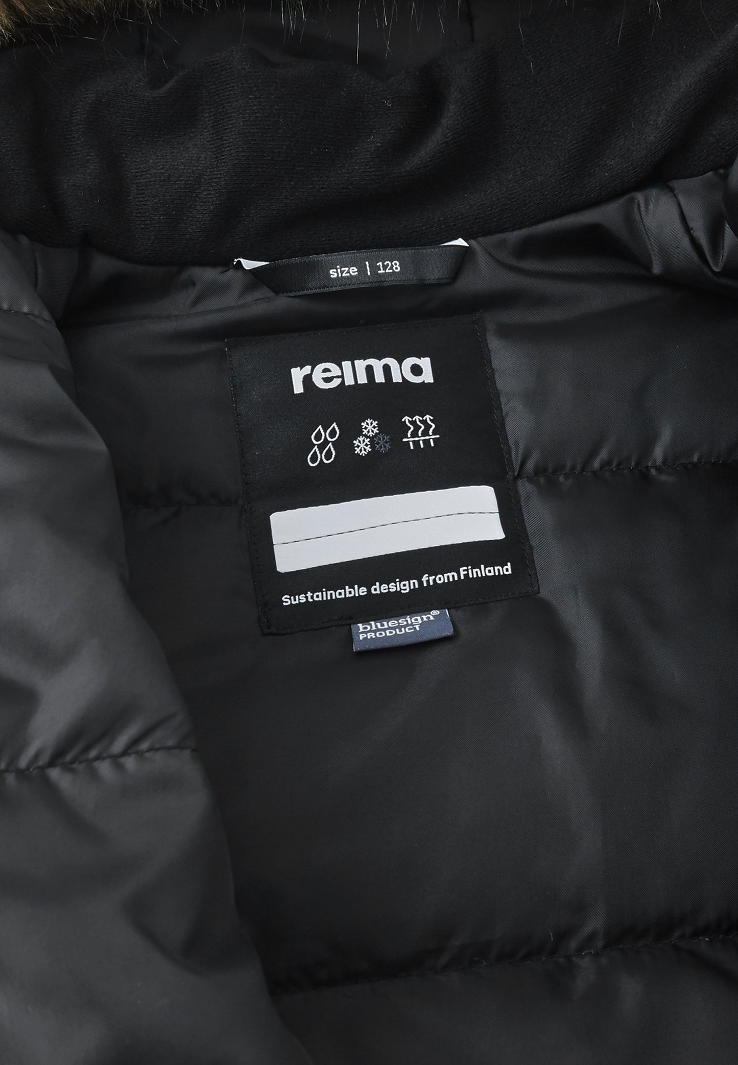 REIMA TEC warme Winterjacke/Parka Ajaton <br> Gr. 146<br> auch ohne Kunst-Pelz tragbar<br> 100% wasserdicht<br> warm wattiert mit Fellex (hochwertige künstliche Daune) <br> WS 10'000 mm