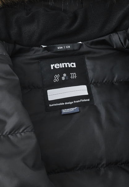 REIMA TEC warme Winterjacke/Parka Ajaton <br> Gr. 146<br> auch ohne Kunst-Pelz tragbar<br> 100% wasserdicht<br> warm wattiert mit Fellex (hochwertige künstliche Daune) <br> WS 10'000 mm