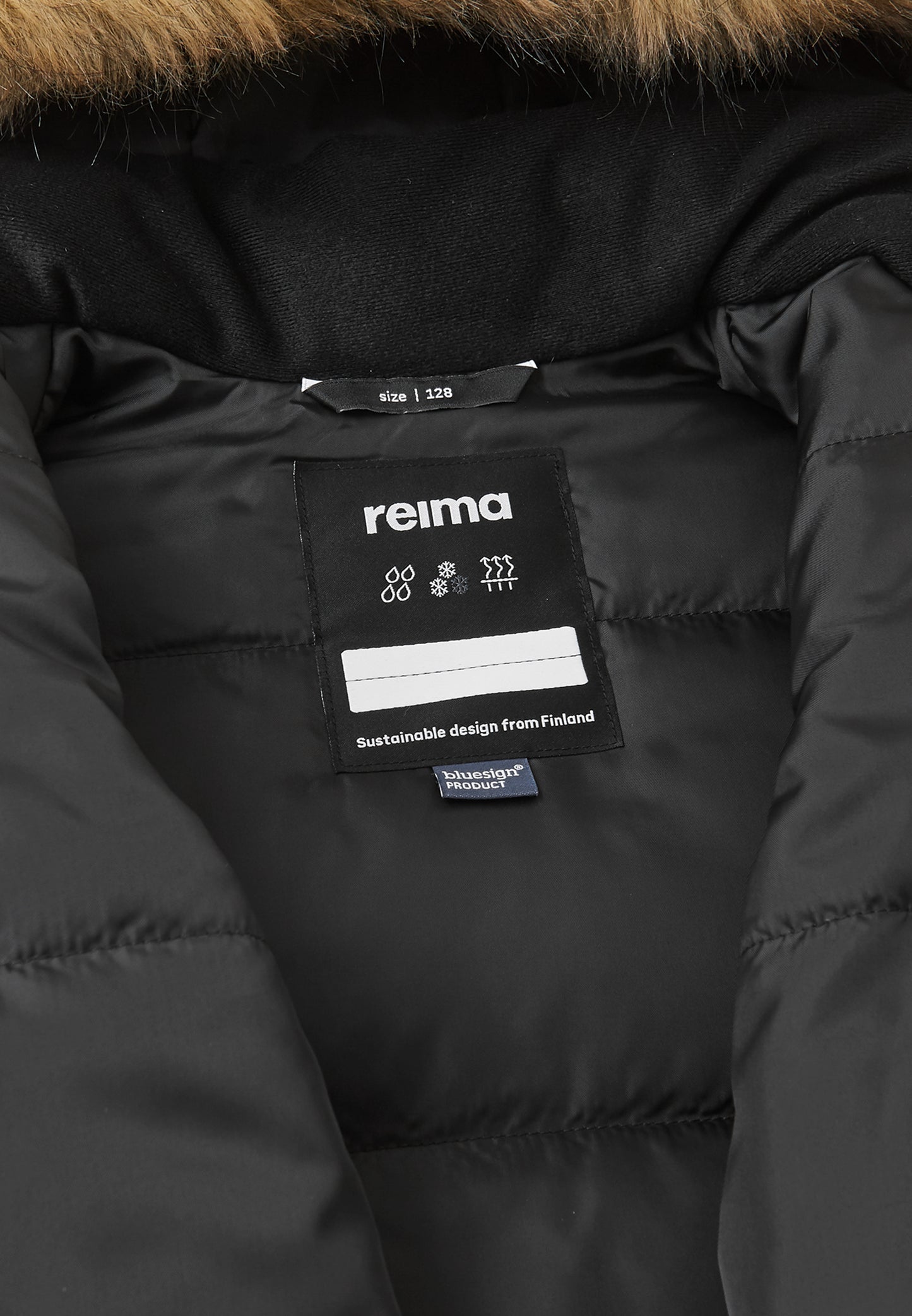 REIMA TEC warme Winterjacke/Parka Ajaton <br> Gr. 110 - 164<br> auch ohne Kunst-Pelz tragbar<br> 100% wasserdicht<br> warm wattiert mit Fellex (hochwertige künstliche Daune) <br> WS 10'000 mm