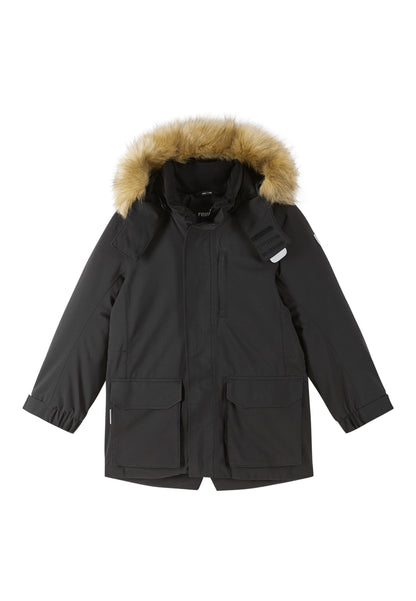 REIMA TEC warme Kinder Winterjacke / Winterparka Ajaton schwarz 5100360A 9990