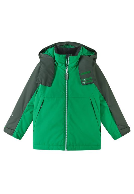 REIMA TEC Kinder Skijacke / Winterjacke Autti grün 5100077A 8250