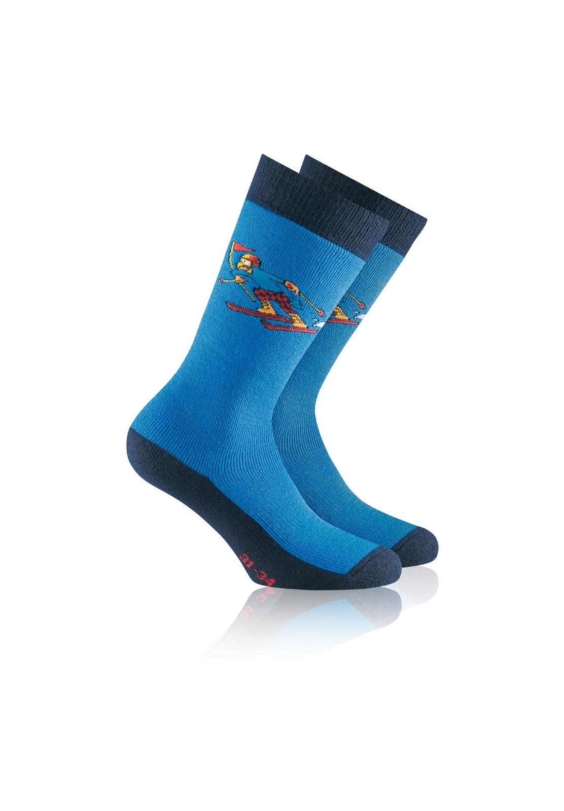 ROHNER Kinder Skisocken / Sportsocken Globi blau