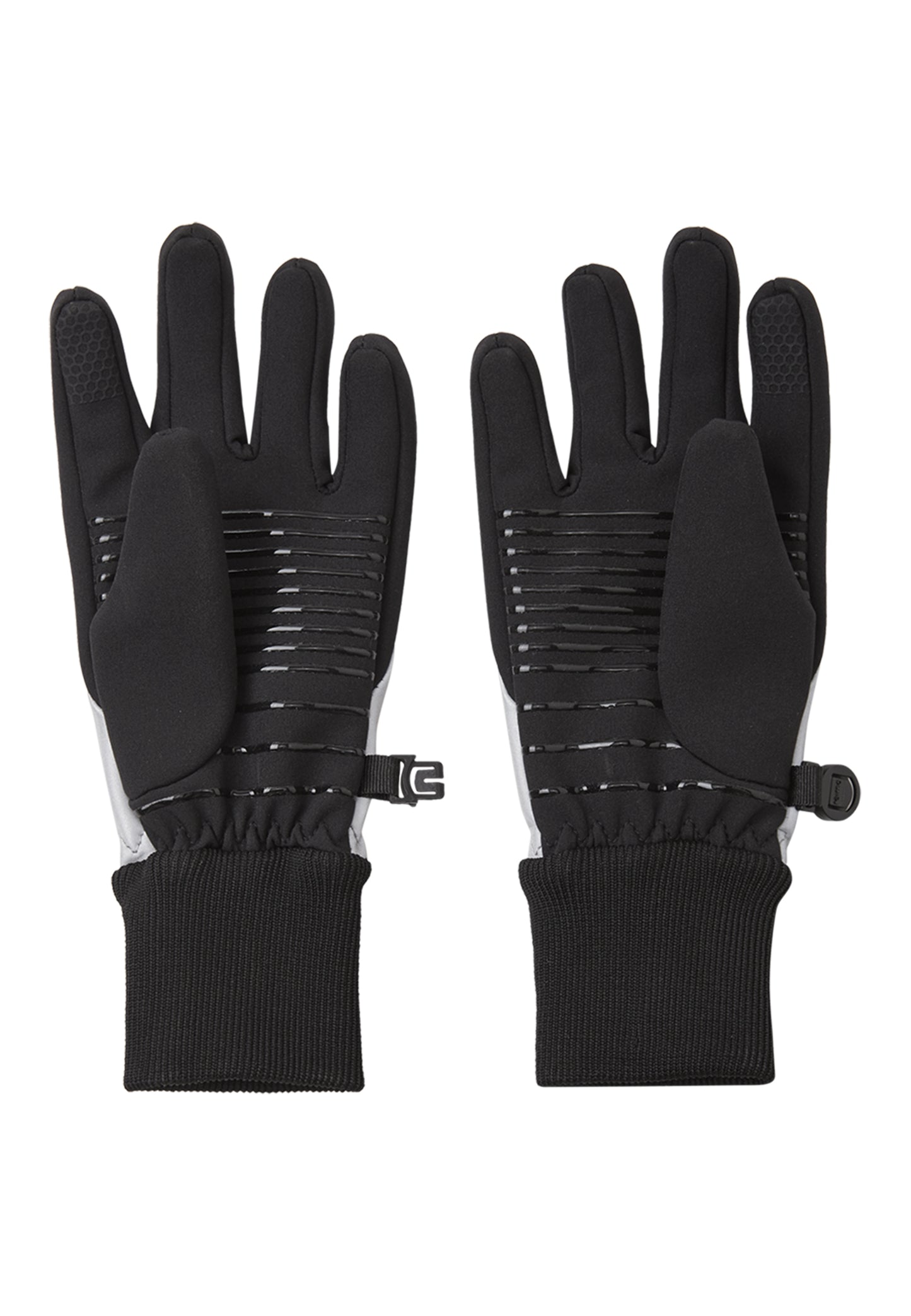 REIMA reflektierende & gefütterte Softshell Fingerhandschuhe <br>Heippa <br>Gr. 3 bis 8 (2-jährig - Erw.) <br>aussen Softshell<br> innen warmes Fleece<br> ideal für Übergangszeit und <br>zum Velofahren<br> Oberseite komplett reflektierend <br>WS 10'000 mm