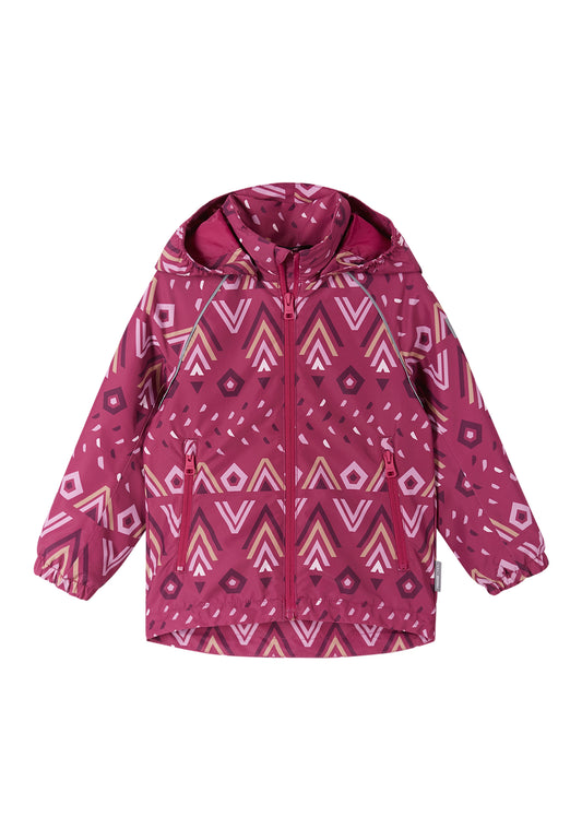 REIMA TEC Kinder Regenjacke / Übergangsjacke pink Aztekten Kalliola 5100343b-39A1