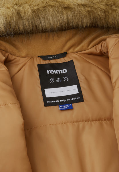 REIMA TEC Winteroverall/Skianzug <br>Lappi <br>Gr. 74 bis 98<br> Po-Bereich extra dick isoliert<br> Taille regulierbar<br> Kunst-Pelz abnehmbar<br> abnehmbare Fuss-Schlaufen<br> WS 12'000 mm