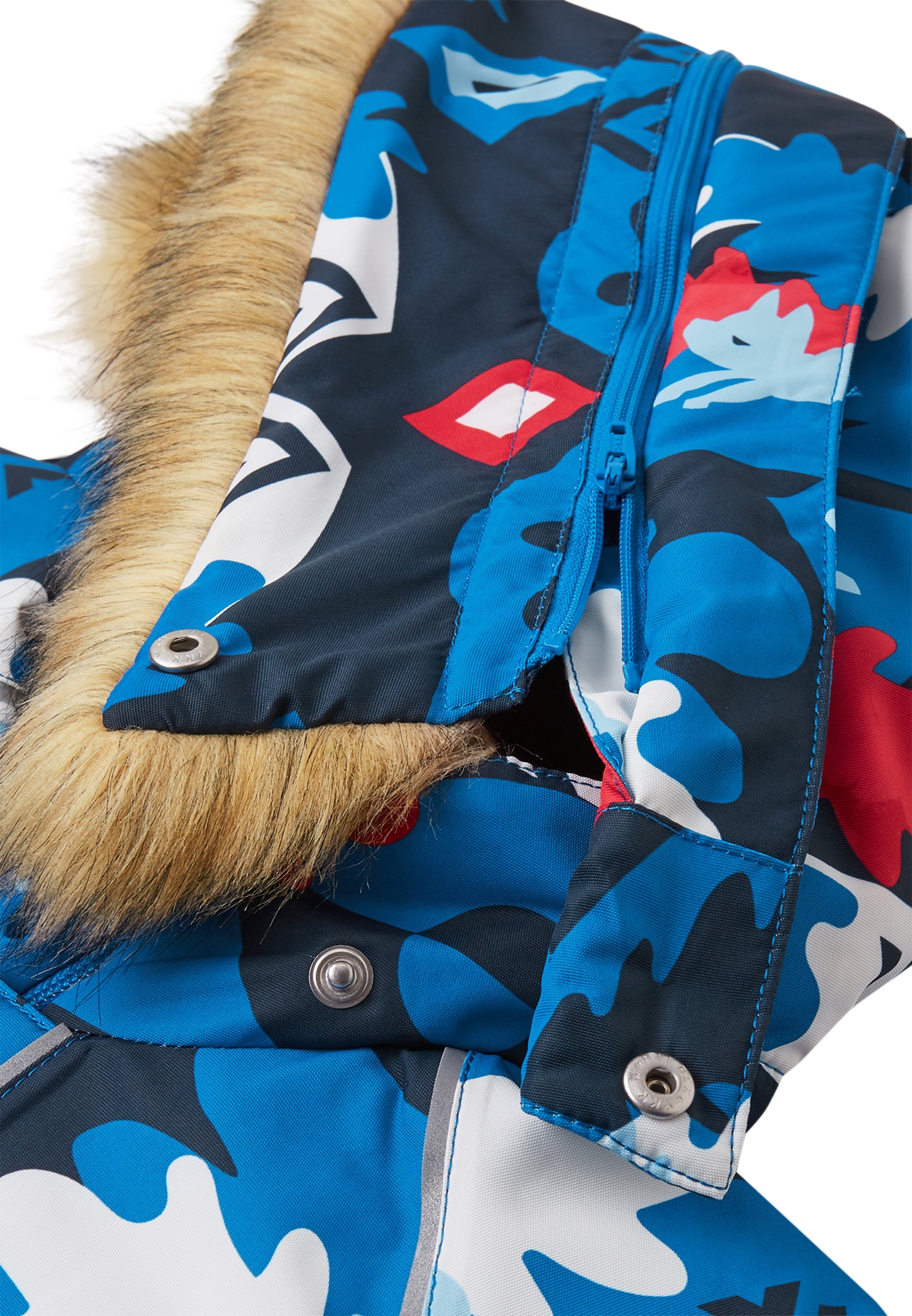 REIMA TEC Winteroverall/Skianzug <br>Lappi <br>Gr. 74 bis 98<br> Po-Bereich extra dick isoliert<br> Taille regulierbar<br> Kunst-Pelz abnehmbar<br> abnehmbare Fuss-Schlaufen<br> WS 12'000 mm