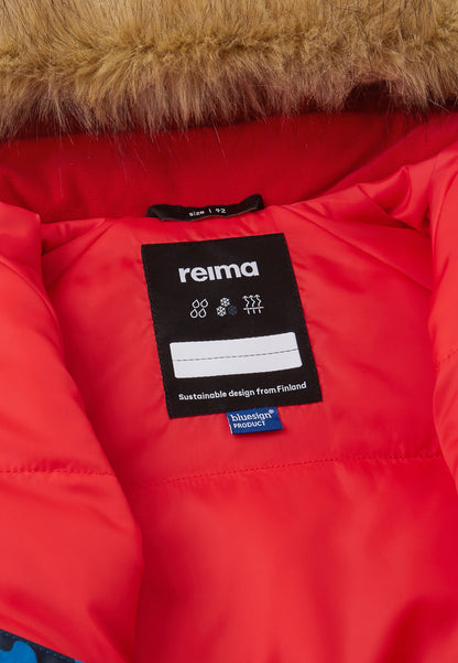 REIMA TEC Winteroverall/Skianzug <br>Lappi <br>Gr. 74 bis 98<br> Po-Bereich extra dick isoliert<br> Taille regulierbar<br> Kunst-Pelz abnehmbar<br> abnehmbare Fuss-Schlaufen<br> WS 12'000 mm