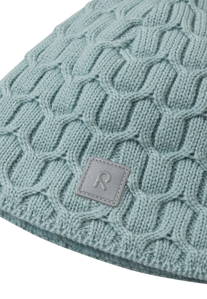 REIMA Mütze <br> Nyksund <br>Gr. 48 bis 54 <br>innen hautfreundliches Fleece<br> aussen warme, wasserabweisende Merino-Wolle<br>Windstopper-Membrane im Ohrbereich