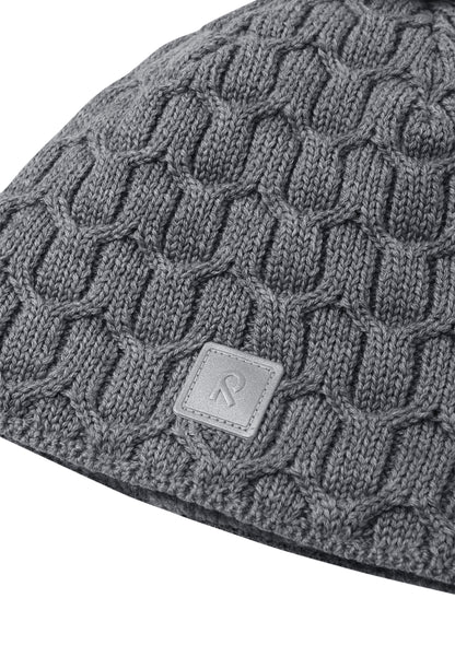 REIMA Mütze<br> Nyksund <br>Gr. 48, 50, 52 <br>innen hautfreundliches Fleece<br> aussen warme, wasserabweisende Merino-Wolle<br>Windstopper-Membrane im Ohrbereich