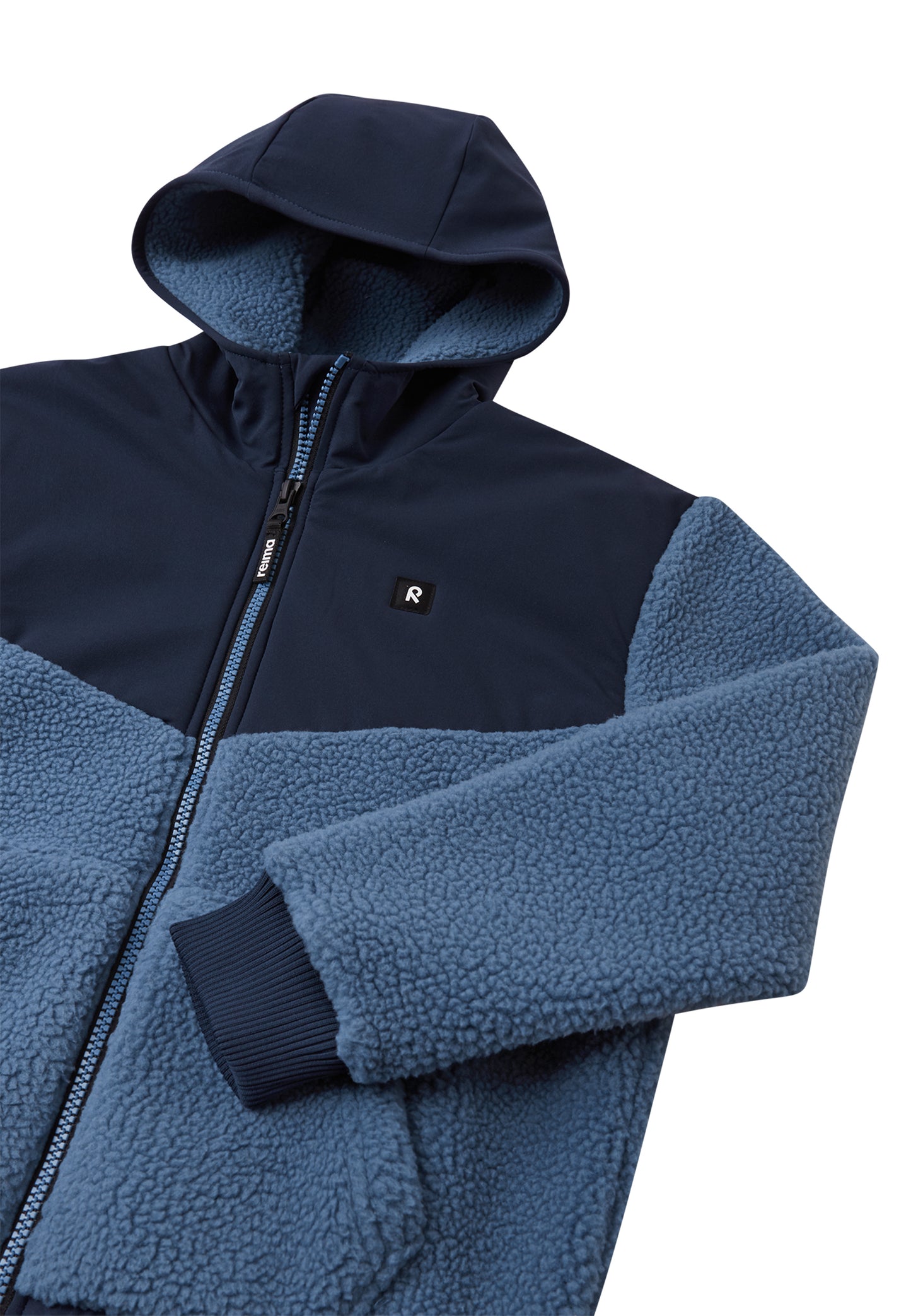 REIMA Fleece-Kapuzen-Jacke/Hoodie <br>Samota <br> Gr. 104, 110, 116, 122, 128, 134, 146, 152, 158, 164<br> aussen warm und flauschig, innen hautfreundlicher Jersey<br> recyceltes Material<br> sehr warm, 310 g/m2 Dicke