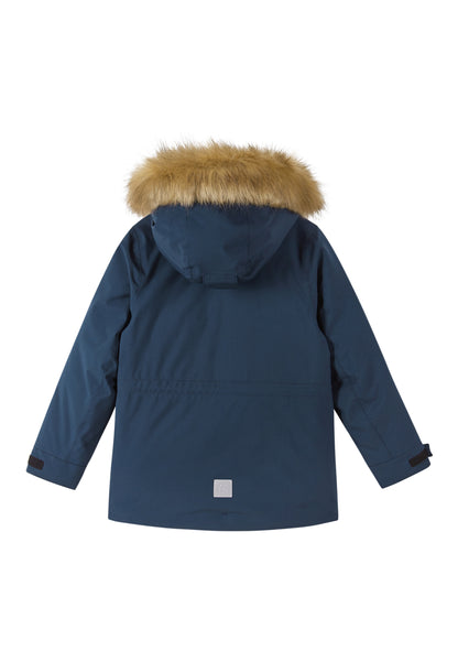 REIMA TEC extra warme Winter-Daunenjacke/Parka Serkkula<br> Gr. 104 bis 164<br> auch ohne Kunst-Pelz tragbar<br> 100% wasserdicht<br> echte zertifizierte Daune, waschbar<br> WS 10'000 mm