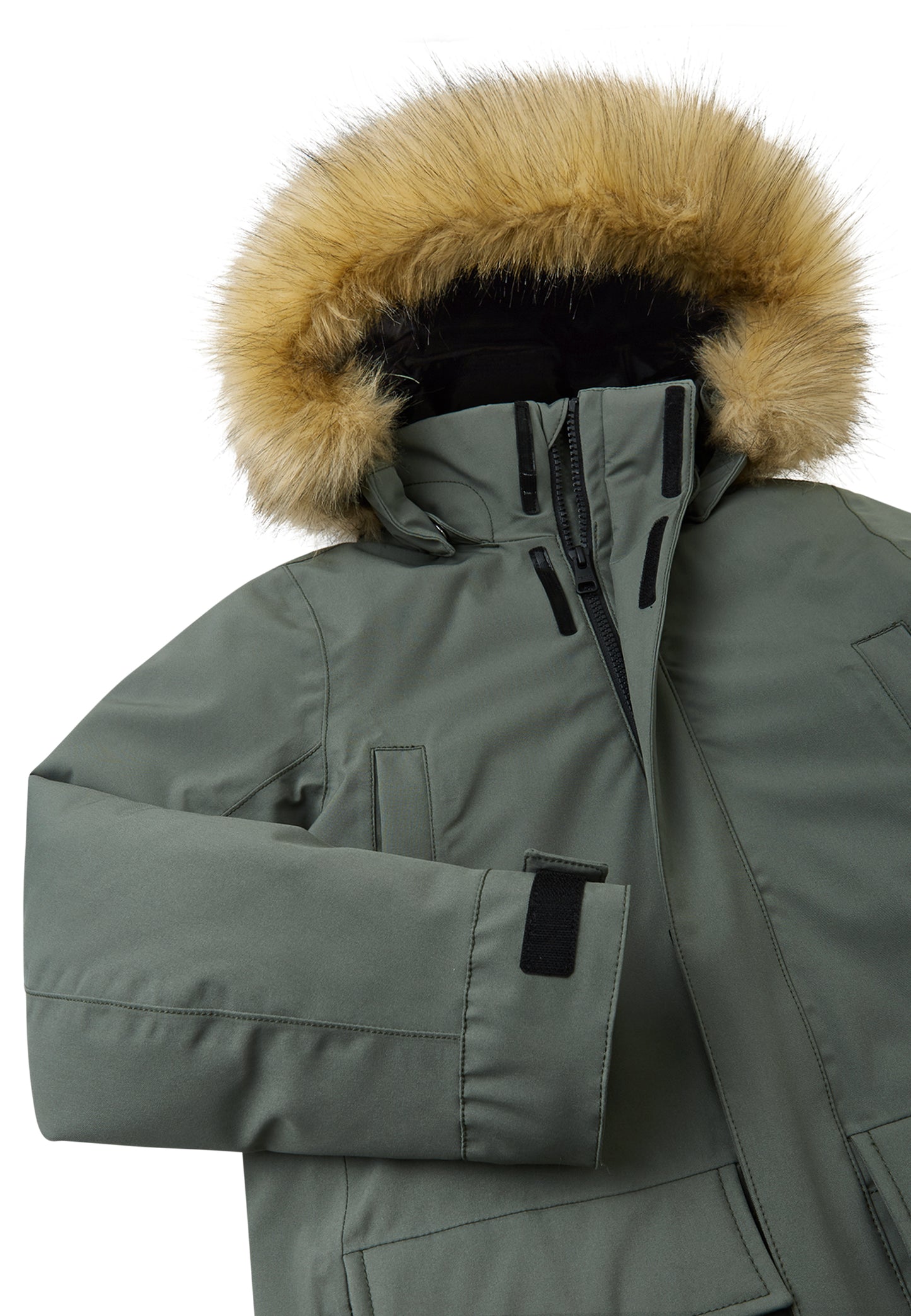 REIMA TEC extra warme Winter-Daunenjacke/Parka Serkkula<br> Gr. 104 bis 164<br> auch ohne Kunst-Pelz tragbar<br> 100% wasserdicht<br> echte zertifizierte Daune, waschbar<br> WS 10'000 mm