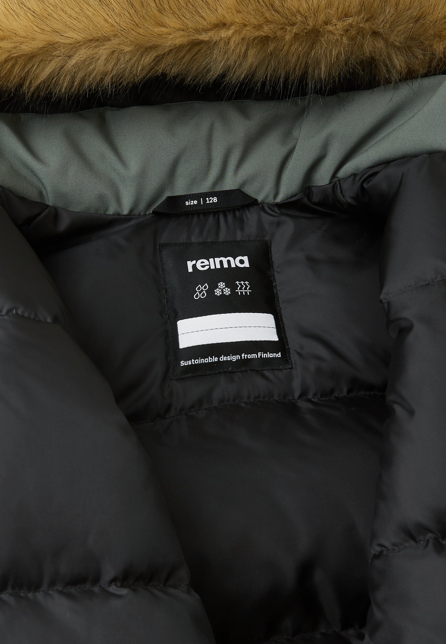 REIMA TEC extra warme Winter-Daunenjacke/Parka Serkkula<br> Gr. 104 bis 164<br> auch ohne Kunst-Pelz tragbar<br> 100% wasserdicht<br> echte zertifizierte Daune, waschbar<br> WS 10'000 mm