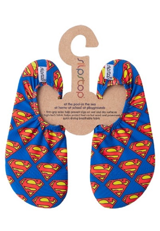 Slipstops Kinder Geräteturnschuhe/Turntäppeli/Finken/Badeschuhe Kalel Superman