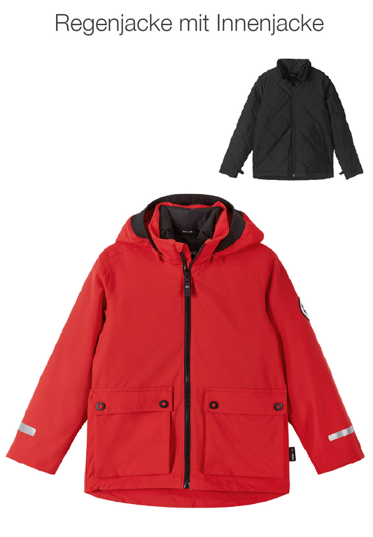 REIMA TEC 3in1 Regenjacke / Übergangsjacke Syddi rot 5100147B-3830