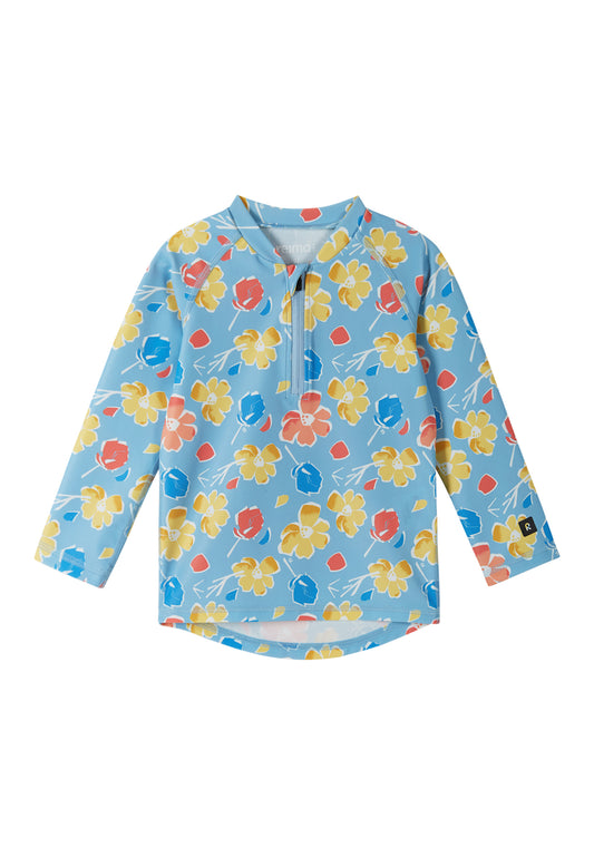 REIMA Kinder UV-Shirt / Badeshirt Tuvalu hellblau Blumen 5200133A 6309