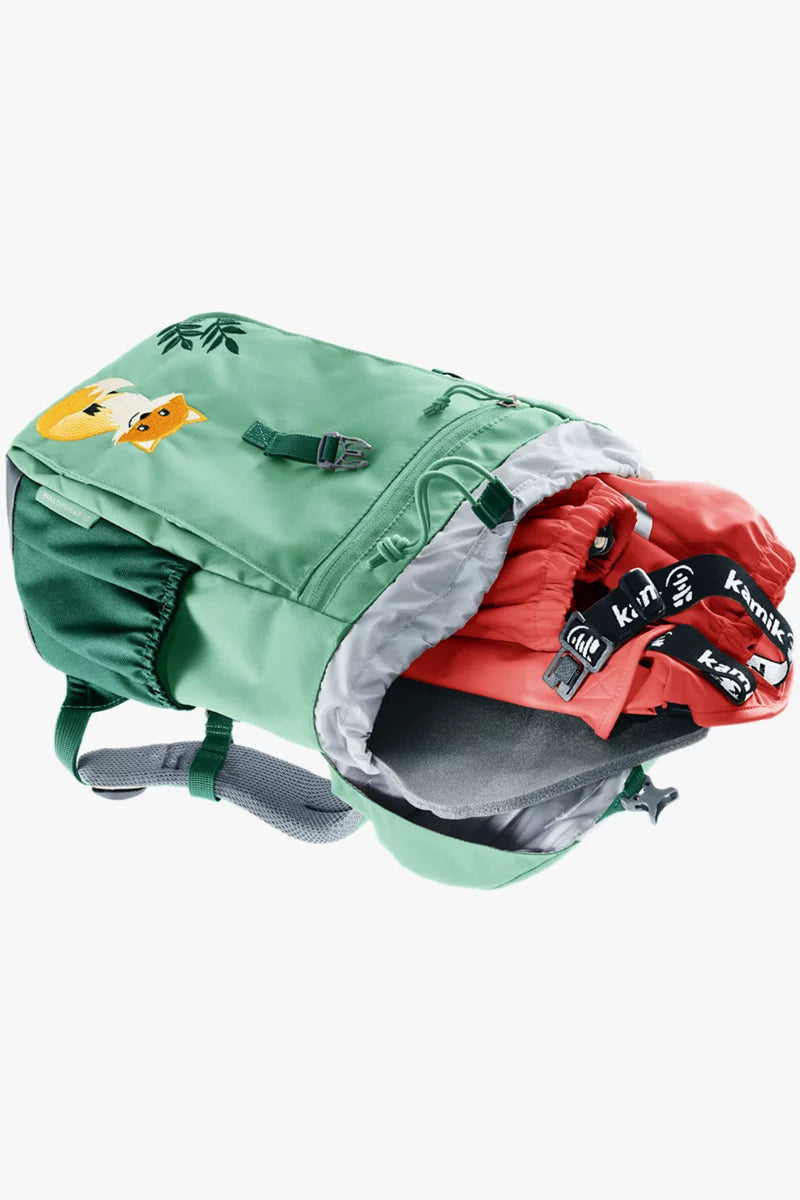 DEUTER Kinder-Rucksack <br> Waldfuchs 10L<br> bequem & leicht<br> mit Brustgurt, herausnehmbarem Sitzkissen und Regenhülle<br> ab ca. 3.5 Jahren 24-30cm Rückenlänge