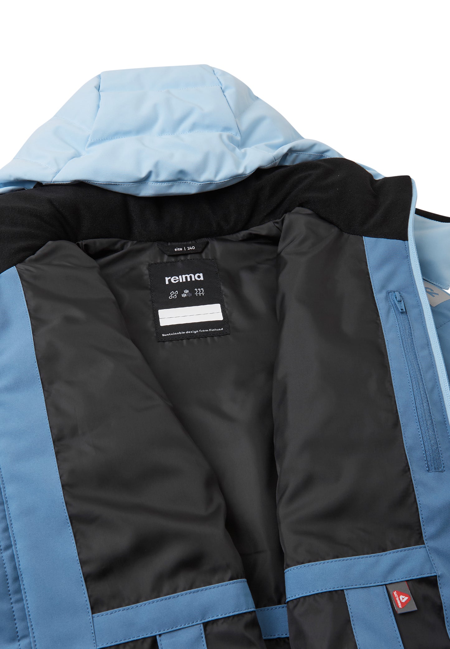 REIMA Primaloft-Skijacke/Winterjacke<br> Luppo <br>Gr. 128, 134, 140, 146, 152, 158, 164<br> mit Primaloft (künstliche Daune) wattiert<br> Schneefang & verstellbare Ärmelbündchen mit Lycraeinsätzen<br> funktionelle Detail <br> WS 15'000 mm