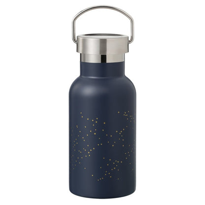 FRESK Trinkflasche 350ml mit 2 Deckeln & Reinigungsbürste indigo dots