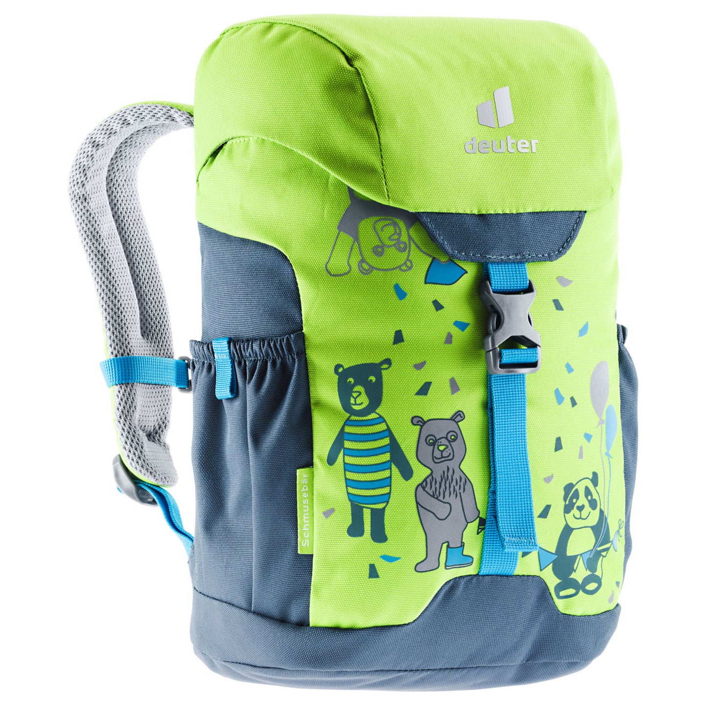 DEUTER Kinder-Rucksack <br> Schmusebär 8L<br> bequem & leicht<br> mit Brustgurt und herausnehmbarem Sitzkissen<br> ab ca. 3.5 Jahren 24-30cm Rückenlänge