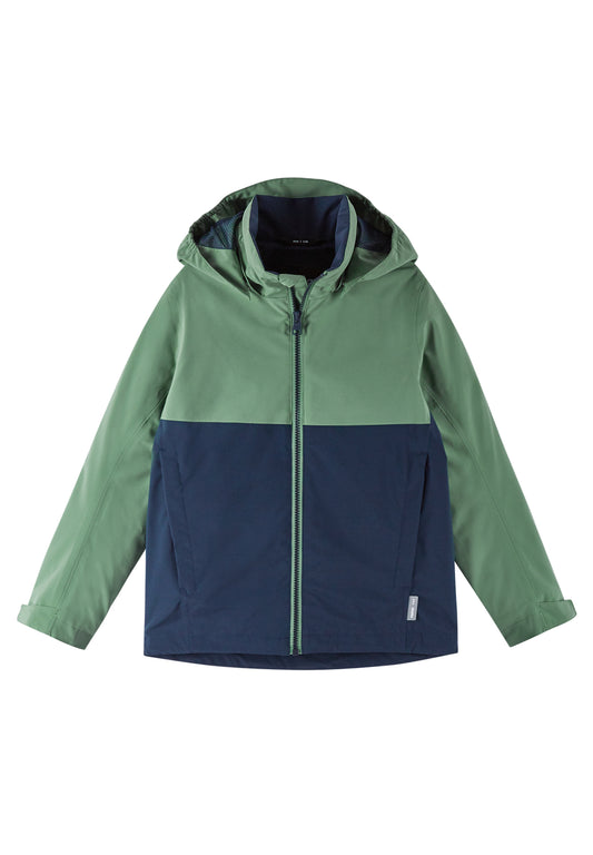 REIMA TEC Kinder Regenjacke / Übergangsjacke Nivala grün dunkelblau 5100177A-8680