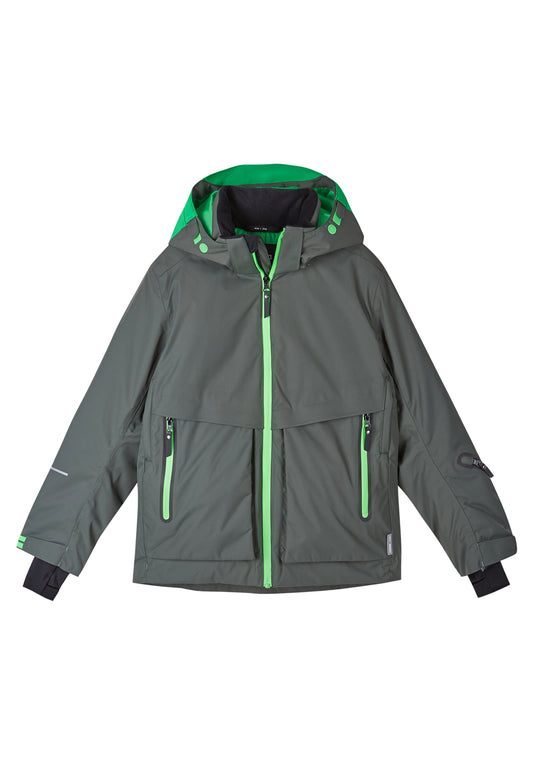 REIMA TEC Kinder Skijacke / Winterjacke Tirro grün 5100075A 8510